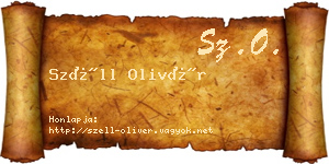Széll Olivér névjegykártya