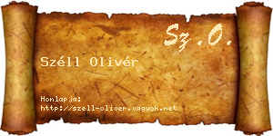 Széll Olivér névjegykártya